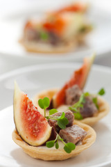 appetizer with fig and pate