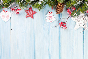 Fototapeta na wymiar Christmas wooden background