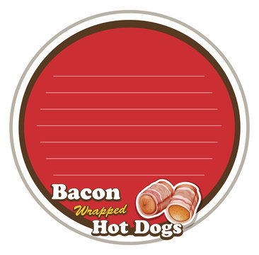 Line paper design with hot dog