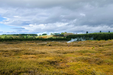 The Craters of the Moon is a geothermal walk located just north of Taupo. The walk features mud craters, steaming with geothermal activity.