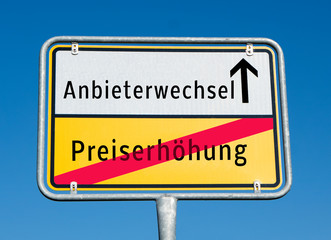 Ortstafel Anbieterwechsel