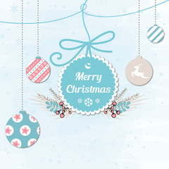 Merry Christmas Retro Card