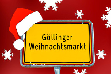 Ortstafel Göttinger Weihnachtsmarkt