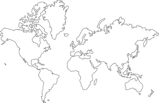 World Map Outline Images – Browse 411,525 Stock Photos, Vectors, and ...