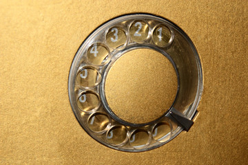 Dial of the retro telephone