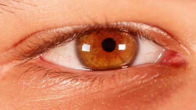 Timelapse Human eye close-up.