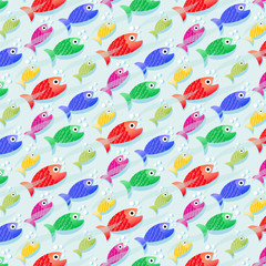 seamless pattern background with fish
