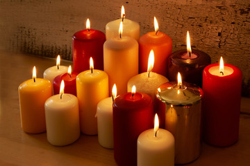 Christmas background, candles