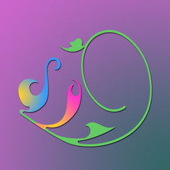 Purple blue abstract