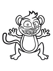 Obraz na płótnie Canvas head face funny monkey cartoon