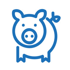 świnia logo wektor - obrazy, fototapety, plakaty