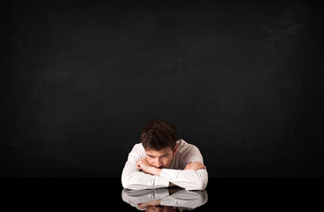 Businessman sitting at a desk