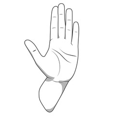 Palm hand stop gesture vector illustration