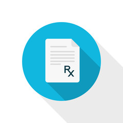 Vector pharmacy icon - prescription paper