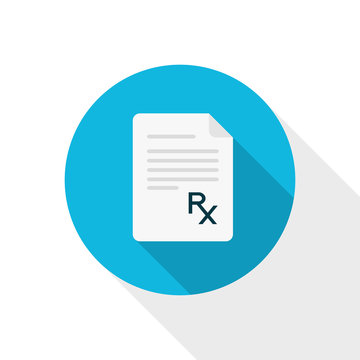 Vector Pharmacy Icon - Prescription Paper