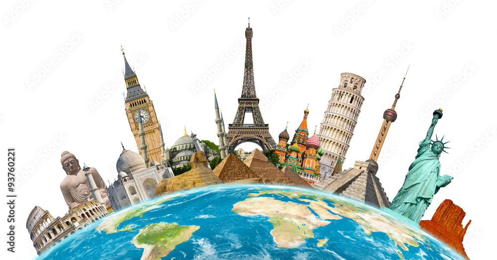 Wall mural famous monuments of the world