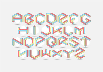 Hexagon Font set