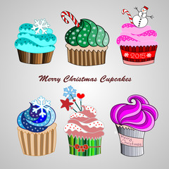 vector chocolate cupcake