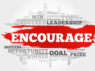 Encourage word cloud, business concept