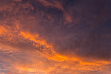 Obraz premium Dramatic sky on sunset