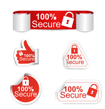 set of stickers - secure