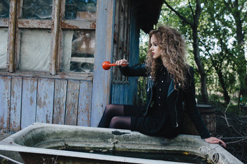 Vintage witch with elixir in hand