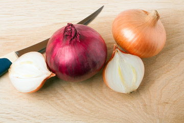 Onion vegetable bulbs