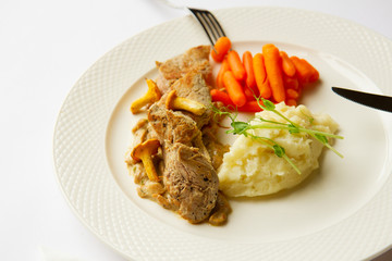 Pork with mushrooms