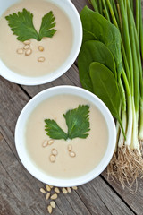 soup with green onion