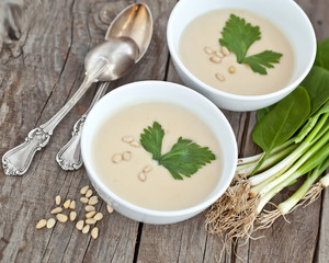 soup with green onion