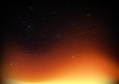 Night star sky vector.