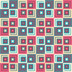 Cubix Squares Seamless Pattern