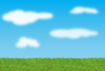 Fototapeta premium Sfondo prato e cielo