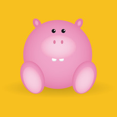 Obraz na płótnie Canvas cute pig