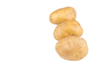 Fototapeta na wymiar Potatoes on white background