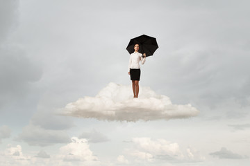 Woman with umbrella