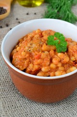 Meat and bean stew