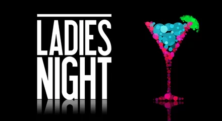 Gordijnen Cocktail Glas - Limette - Illustration - Ladies Night © denis_design
