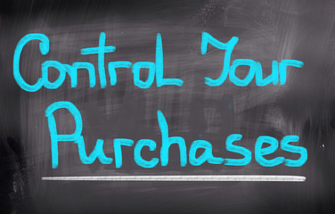 Control Your Purchases Concept