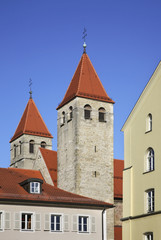 Fototapeta premium Niedermunsterkirche in Regensburg. Bavaria. Germany