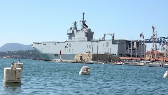Toulon France Navy amphibious assault ship Dixmude 4K 077