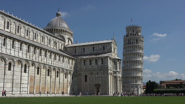 Pisa Italy beautiful Leaning Tower and Cathedral 4K 034