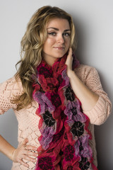 Russian Woman Fall Colors