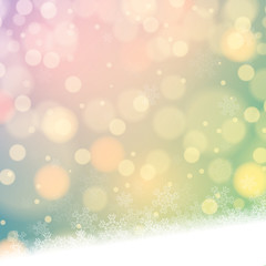 Fototapeta na wymiar Abstract winter light colors snowflakes background
