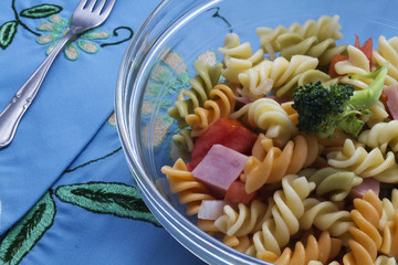 Spiral pasta salad