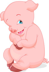 cute pig cartoon 