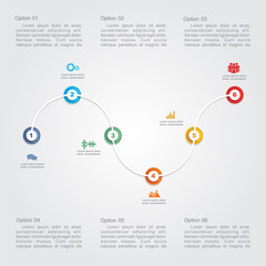 Timeline infographic layout template. Vector illustration.