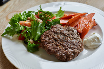 Healthy Hamburger Meal