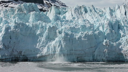 Glacier Bay tidewater Margerie calving into water HD 1407