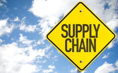 Supply Chain sign with sky background